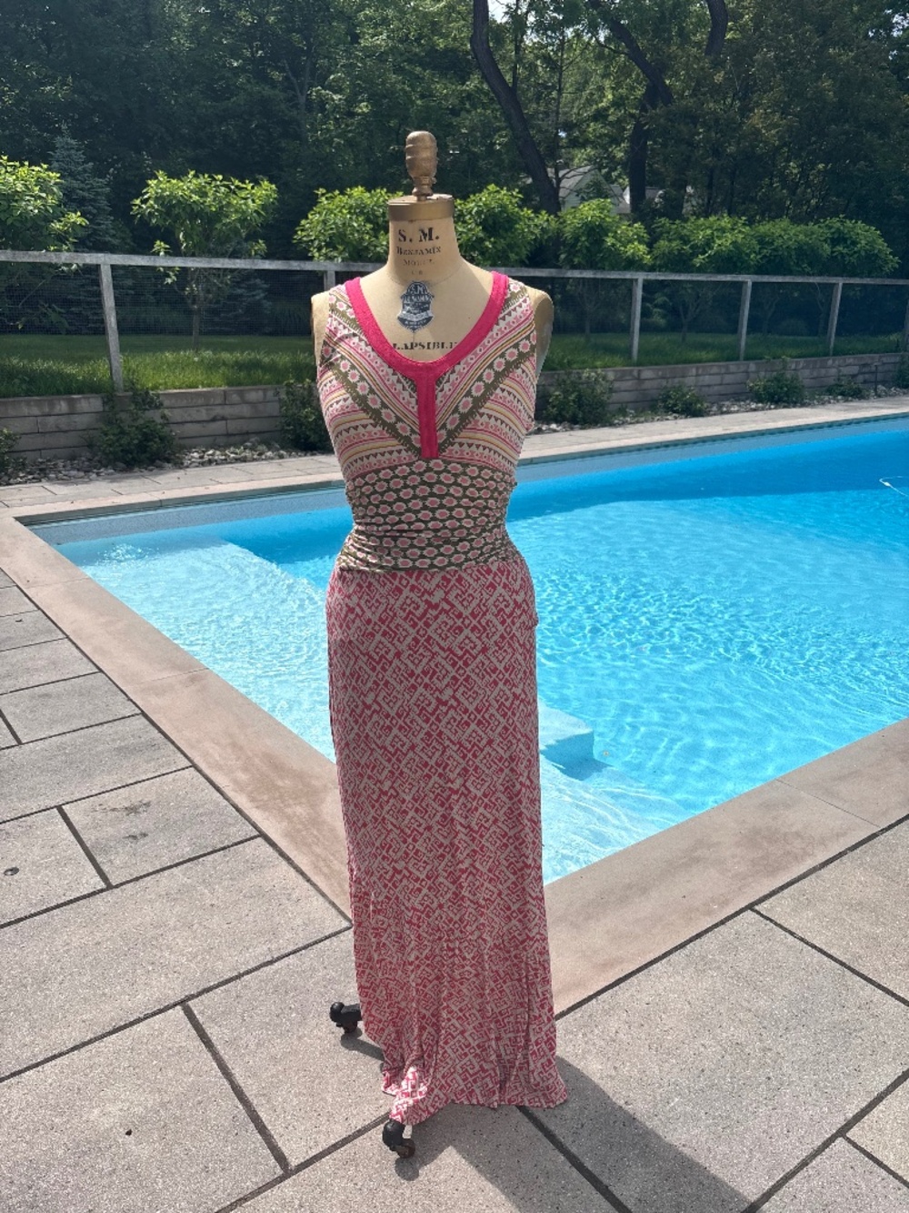 Athleta Colorful Maxi Dress Size Small